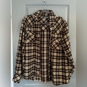 The Hundreds Brown and Cream Checkered Shirt